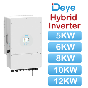 EU Warehouse Deye Sun-12K-Sg04lp3 hybride zonne-omvormer 3 fase 12 kW zonne-energiesysteem